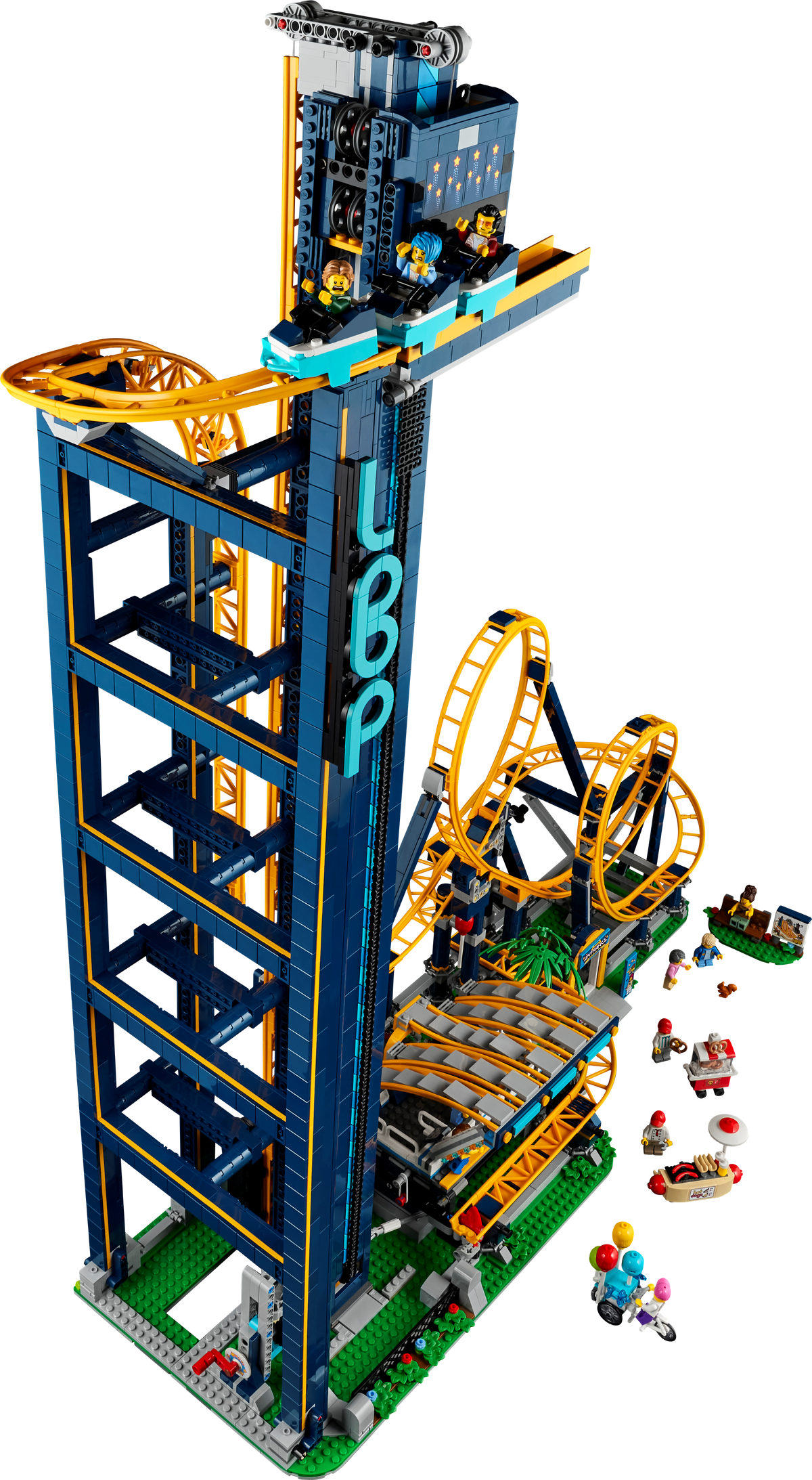 3756PCS Loop Coaster Park Buildings Block CN