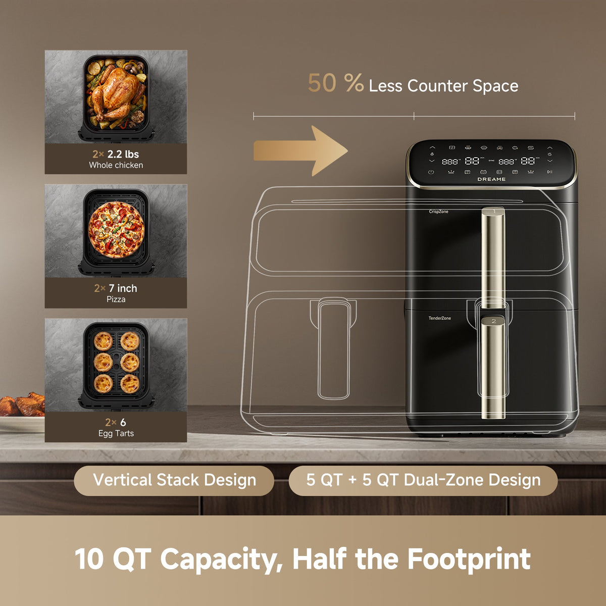 Dreame AeroFusion™ DS50 Air Fryer--App Only