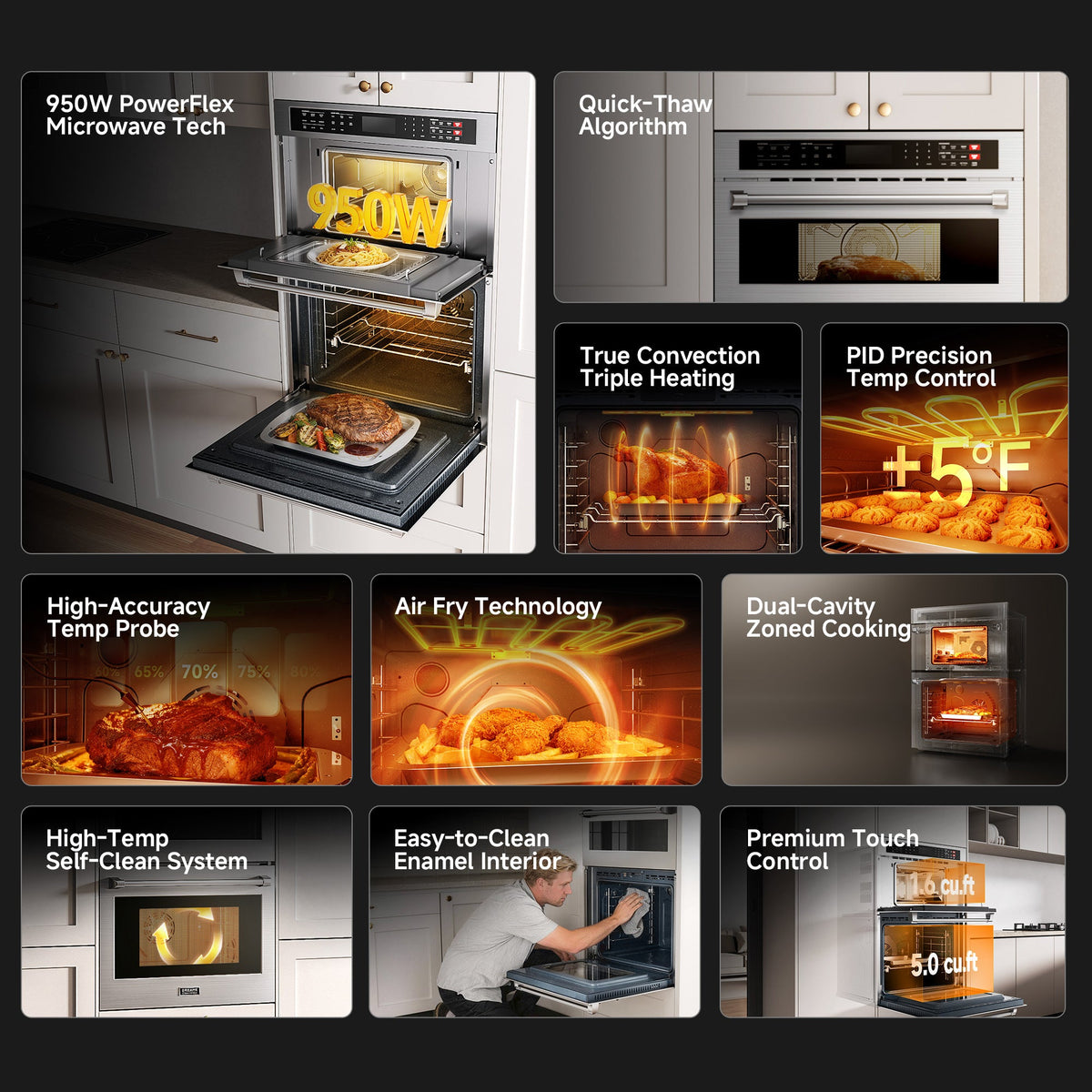 Dreame OZ601 Pro Microwave Combo Double Wall Oven