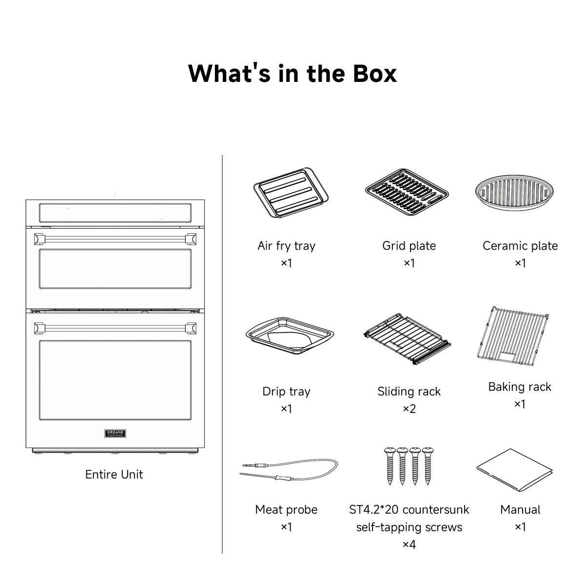 Dreame OZ601 Pro Microwave Combo Double Wall Oven