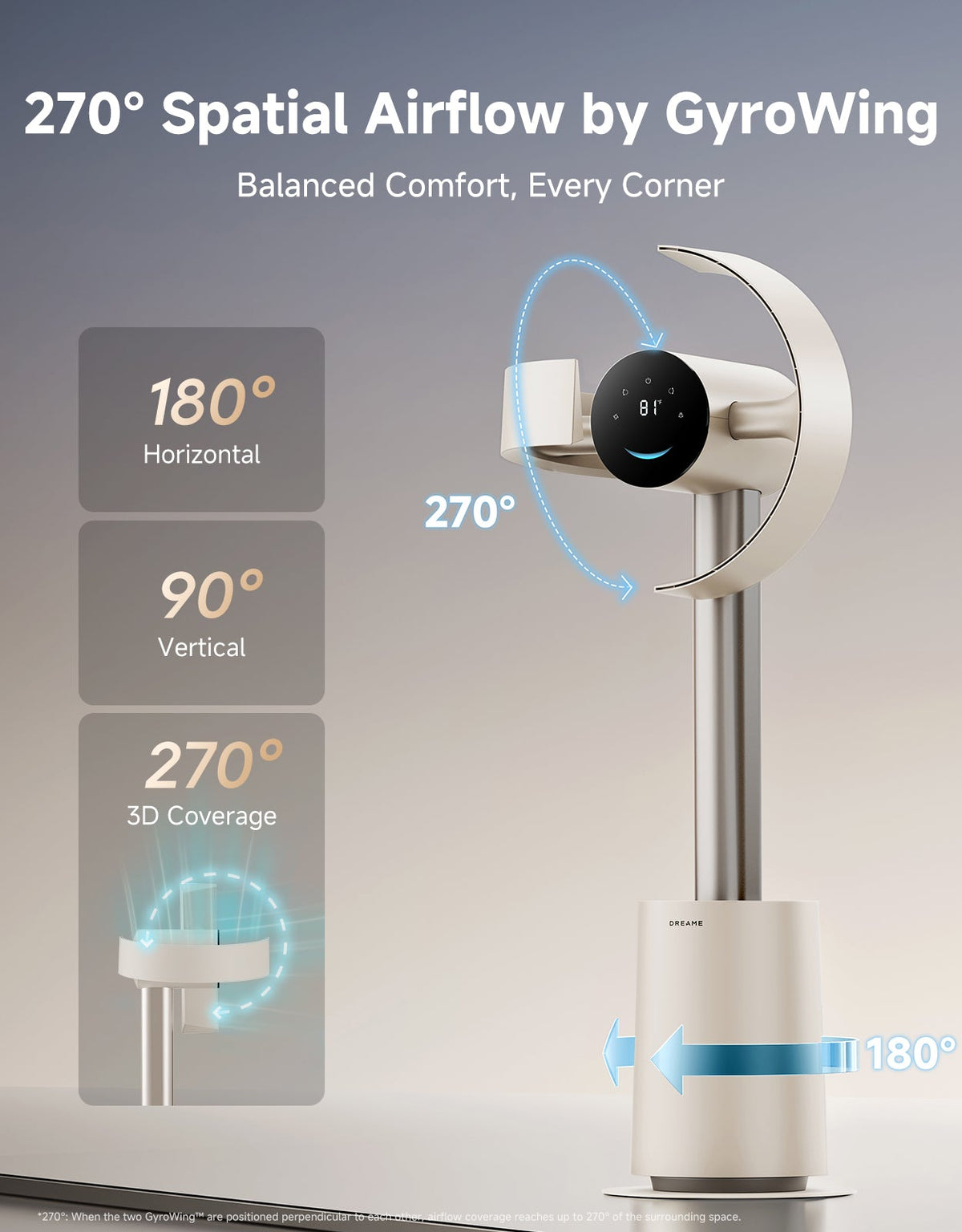 DREAME MF10 Bladeless Tower Fan Beige