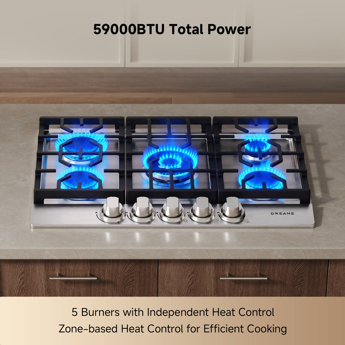 Dreame CZ601 Gas Cooktop with 5 Burners
