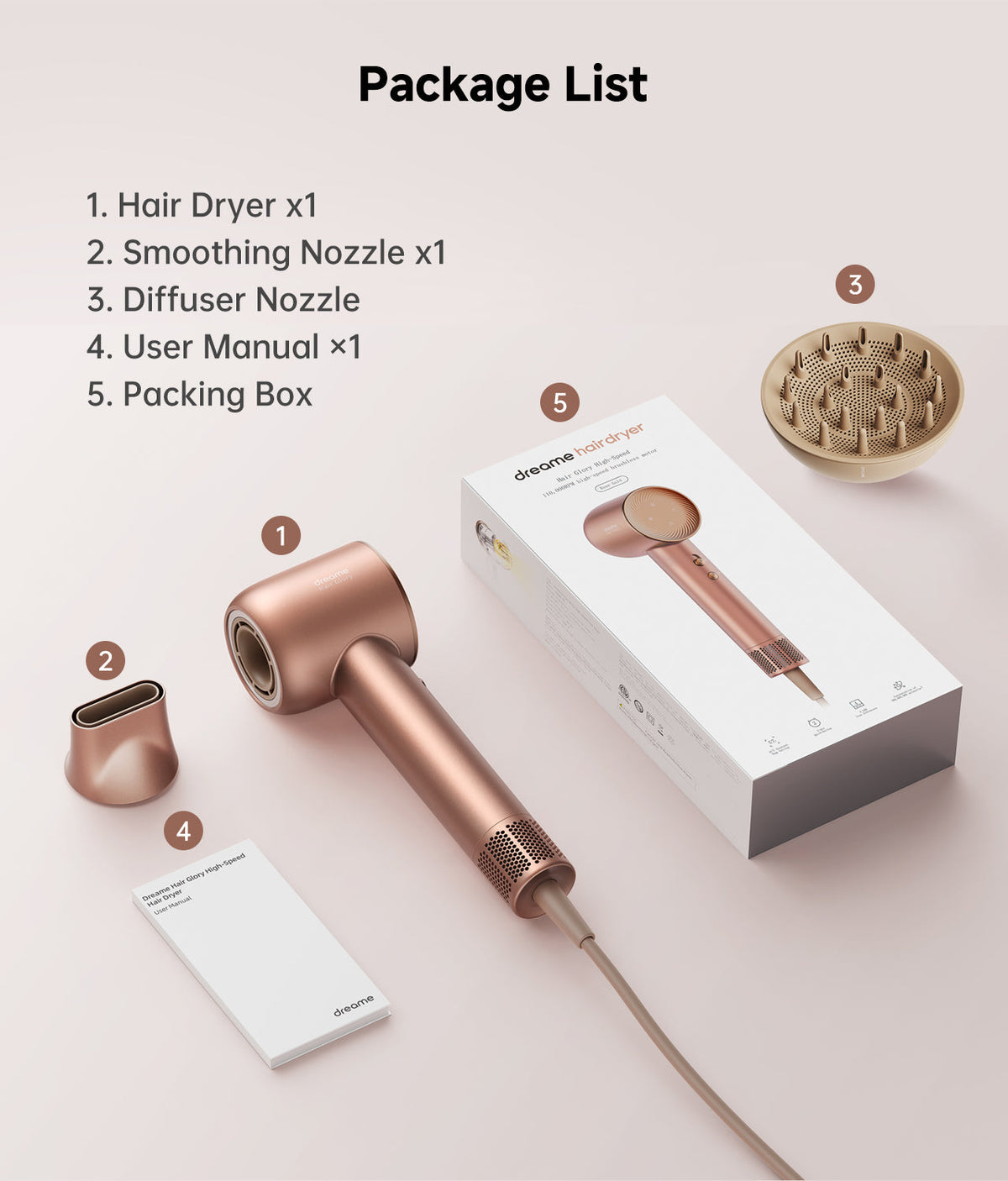 46% Off-Dreame Hair Glory Combo High-Speed Hair Dryer-Membership