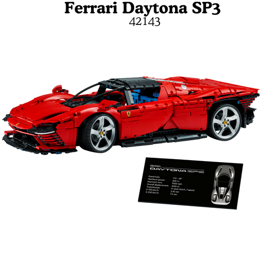 3778pcs Technic Ferrari Daytona SP3 Building Blocks Toy Car Set CN