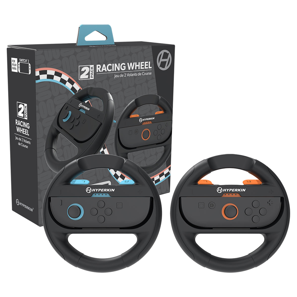 Hyperkin Joy-Ride Racing Wheel Set for Nintendo Switch 2 Joy-Con 2/Switch Joy-Con (2-Piece) - Black - Image 2