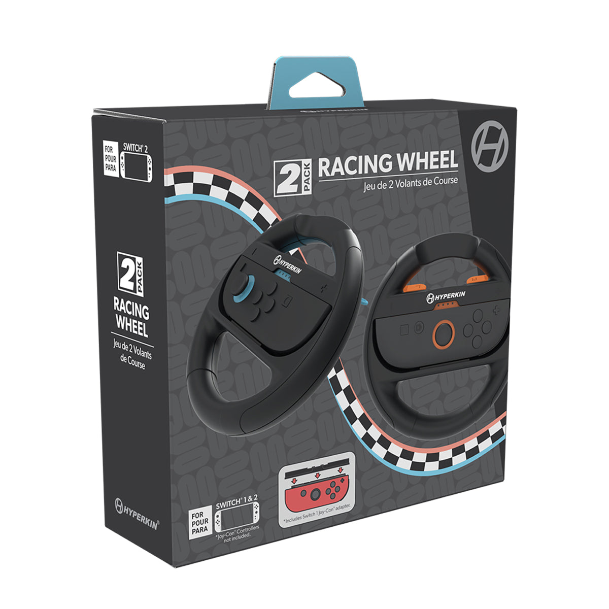 Hyperkin Joy-Ride Racing Wheel Set for Nintendo Switch 2 Joy-Con 2/Switch Joy-Con (2-Piece) - Black - Image 3