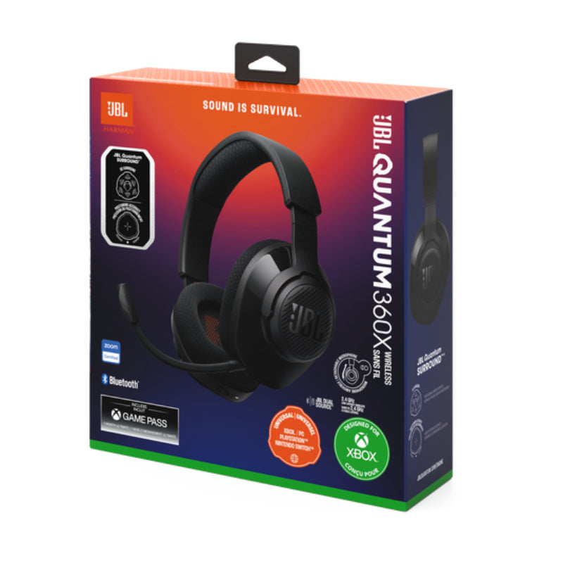 JBL Quantum 360X Over-the-Ear Wireless Gaming Headset - Black - Image 5