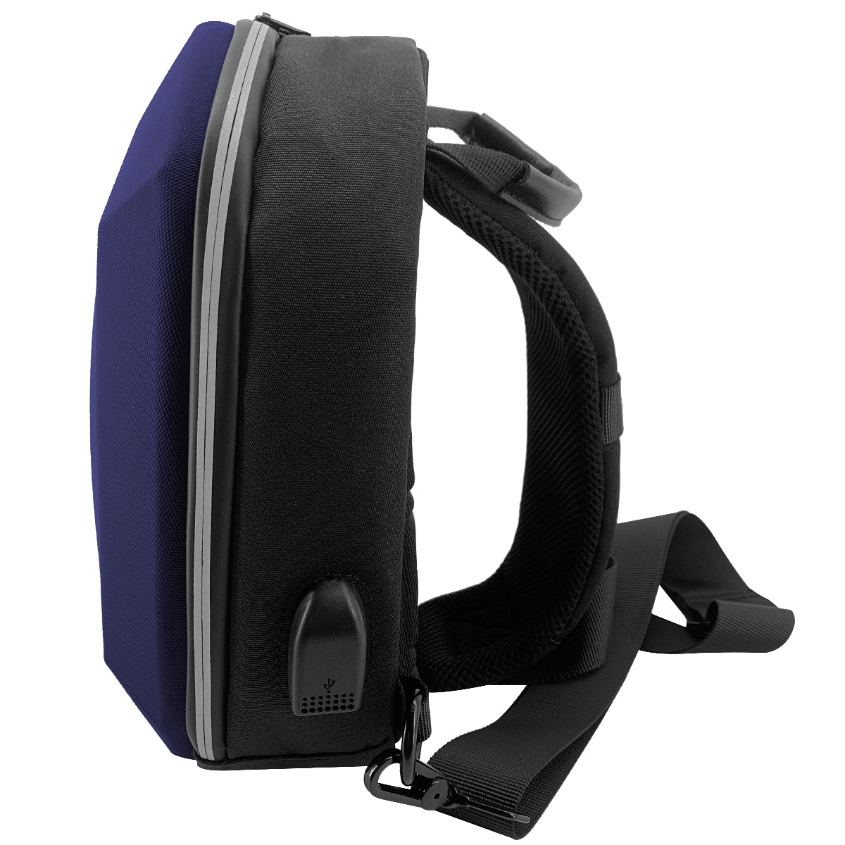 Black Widow Crossbody Messenger Backpack - Blue - Image 3