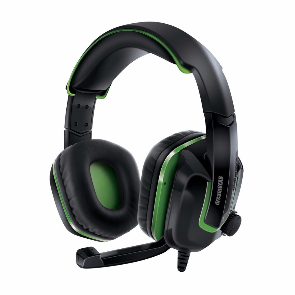 DreamGEAR Xbox One Wired Headset - Black/Green