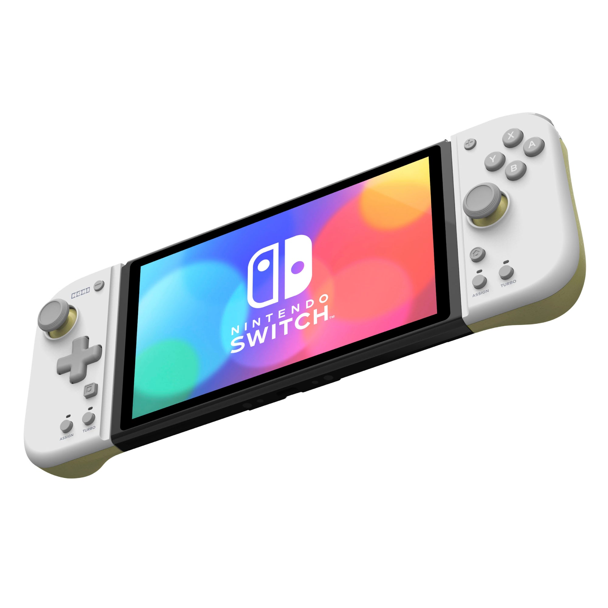HORI Split Pad Handheld Controller for Nintendo Switch - Light Gray/Yellow - Image 2