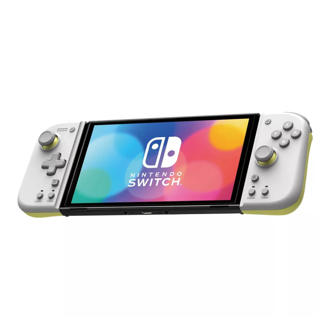 HORI Split Pad Handheld Controller for Nintendo Switch - Light Gray/Yellow