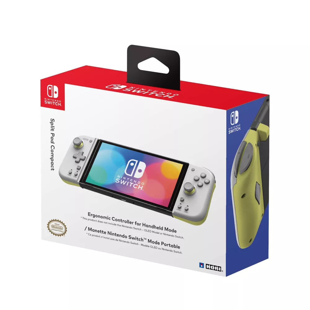 HORI Split Pad Handheld Controller for Nintendo Switch - Light Gray/Yellow - Image 6