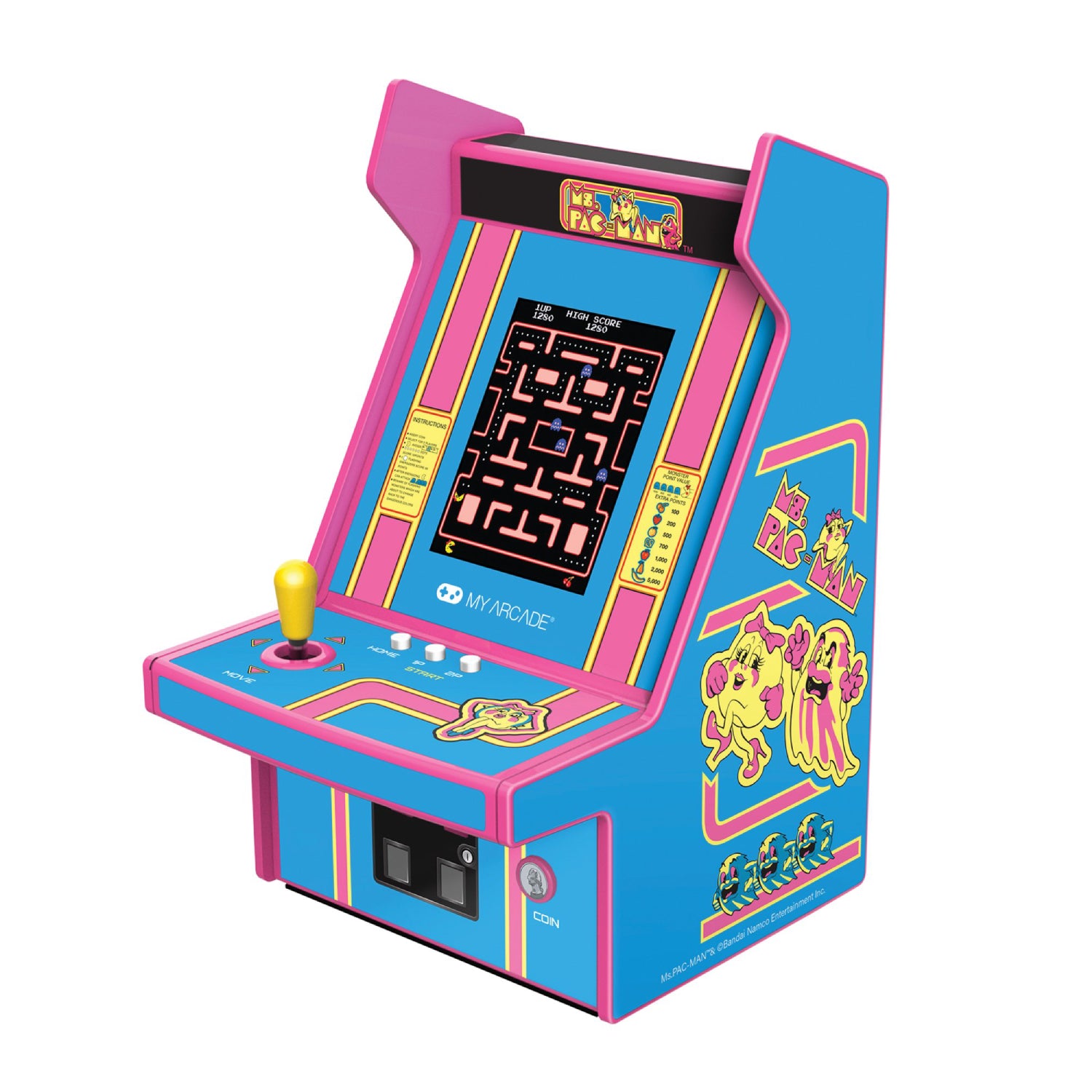 My Arcade Ms.Pac-Man Micro Player Pro - Pink/Blue - Image 2