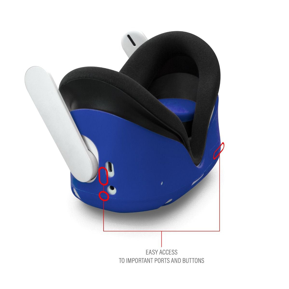 Hyperkin GelShell Headset Silicone Skin and Lens Cover Set for Oculus Quest 2 - Blue - Image 2