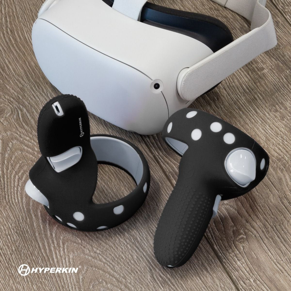 Hyperkin GelShell Silicone Skins Controllers for Oculus Quest 2 Touch Controllers - Black - Image 2