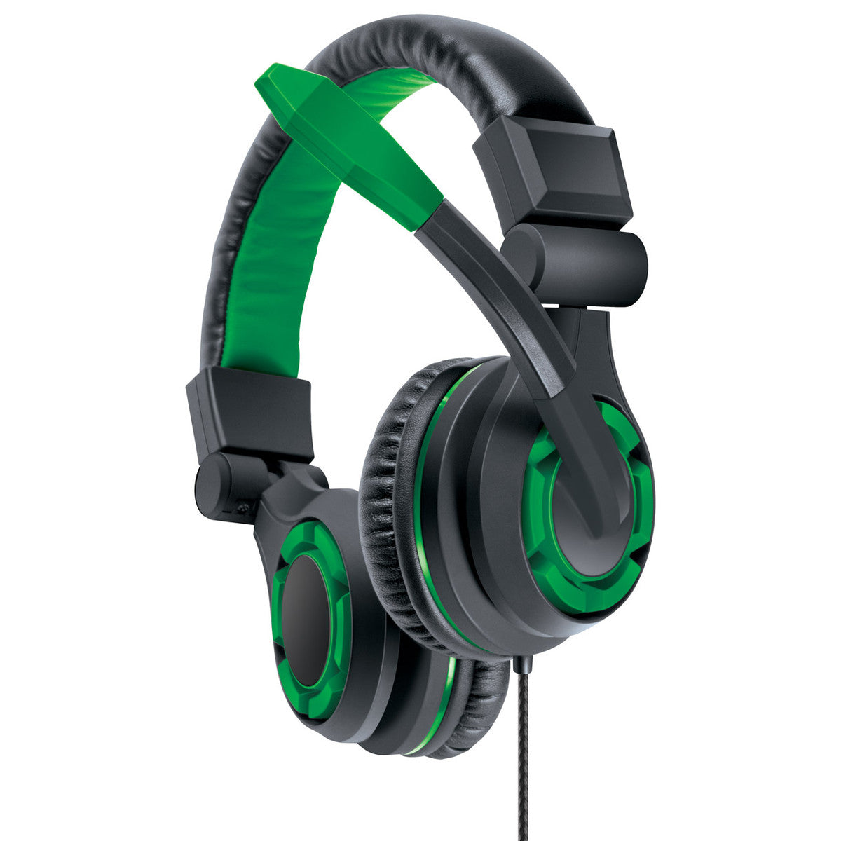DreamGear DGXB1-6615 GRX-340 Wired Over-the-Ear Gaming Headset - Black/Green - Image 2