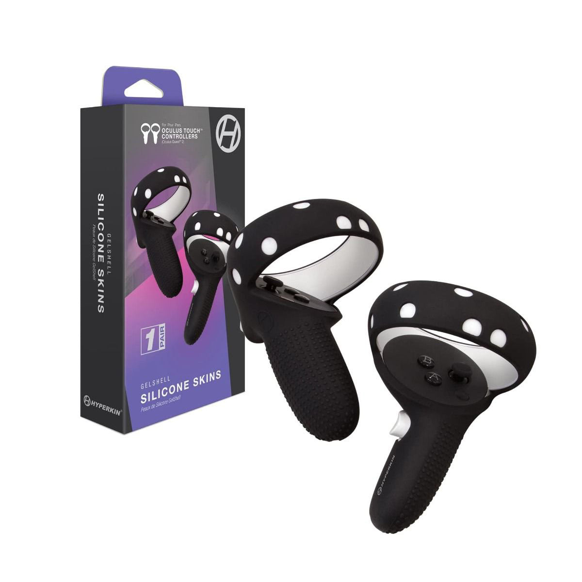 Hyperkin GelShell Silicone Skins Controllers for Oculus Quest 2 Touch Controllers - Black - Image 3