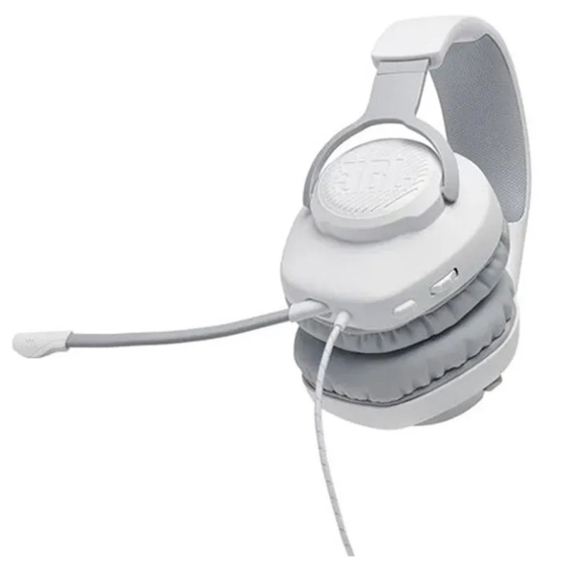 JBL Quantum 100 Wired Over-the-Ear Headphone - White - Image 3