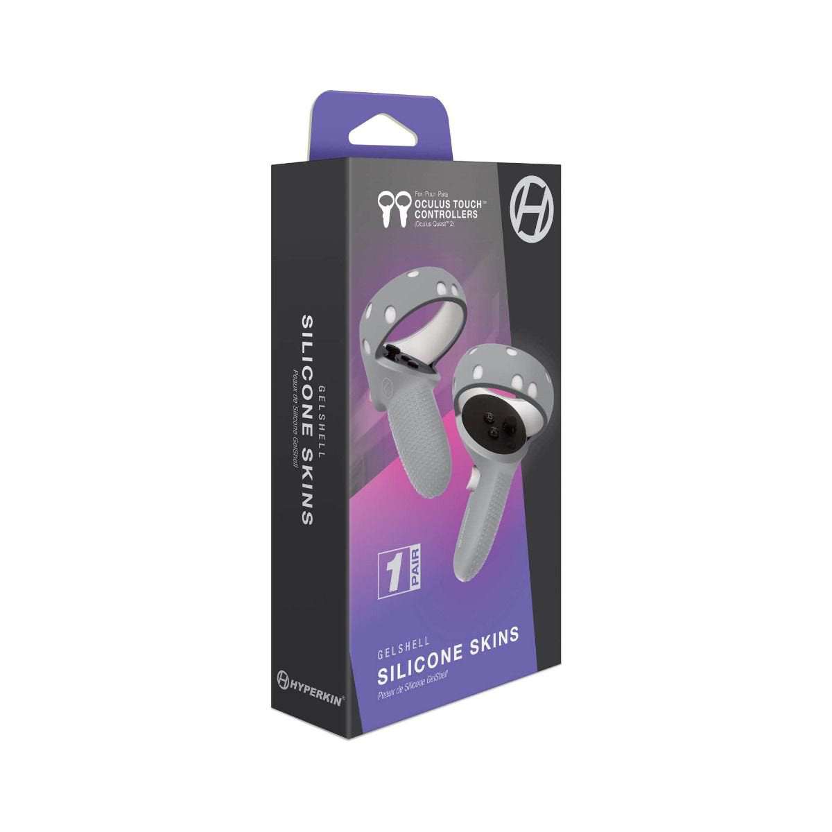 Hyperkin GelShell Silicone Skins Controllers for Oculus Quest 2 Touch Controllers - Gray - Image 4