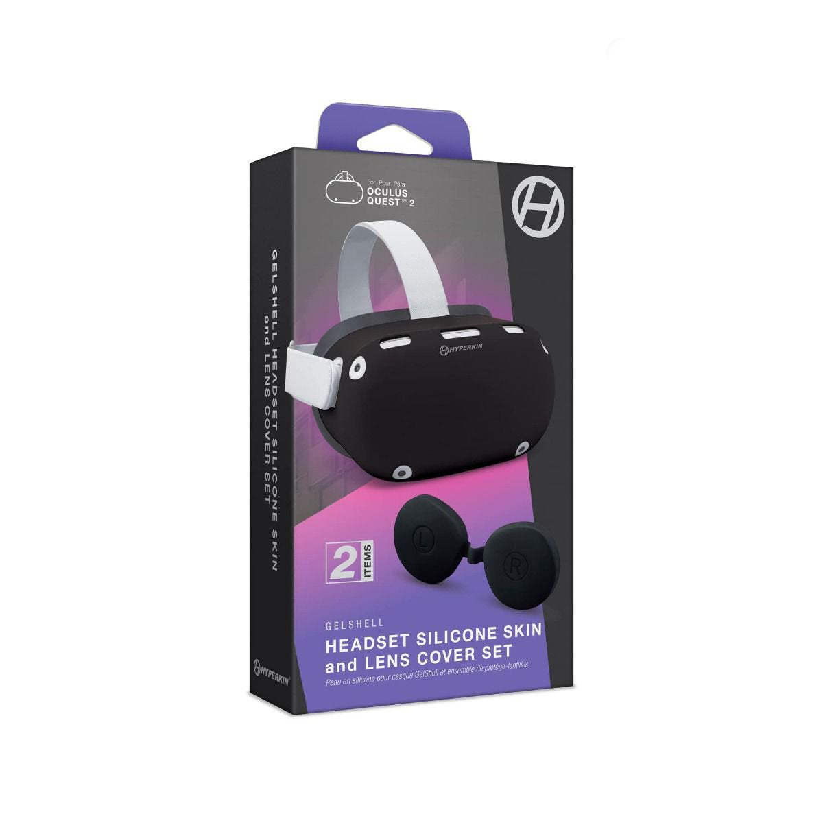 Hyperkin GelShell Headset Silicone Skin and Lens Cover Set for Oculus Quest 2 - Black - Image 5