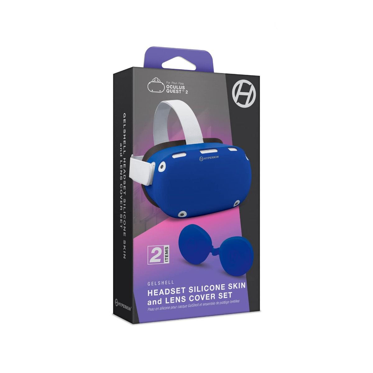 Hyperkin GelShell Headset Silicone Skin and Lens Cover Set for Oculus Quest 2 - Blue - Image 5