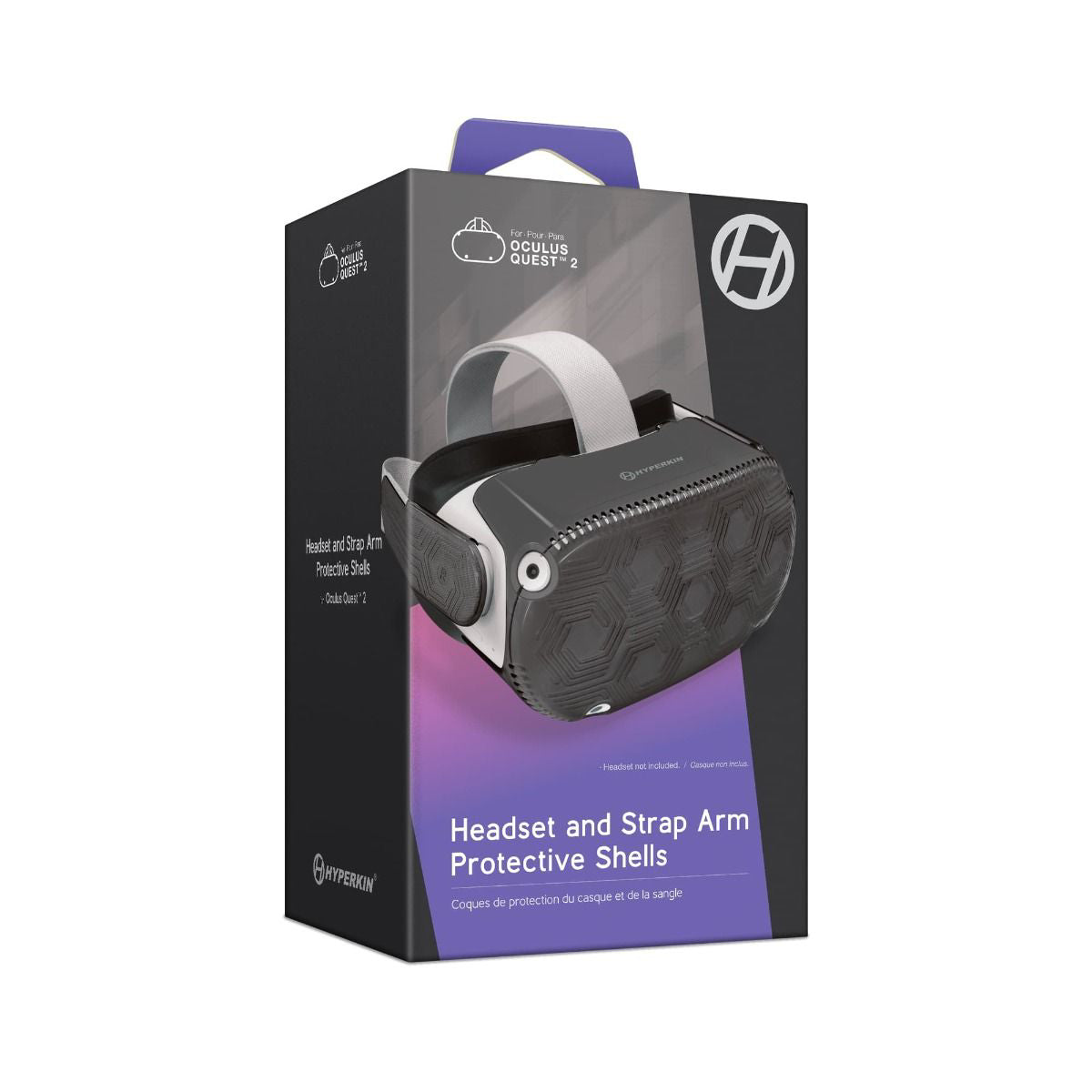 Hyperkin M07514-CG Headset and Strap Arm Protective Shells for Oculus Quest 2 - Cool Gray - Image 5