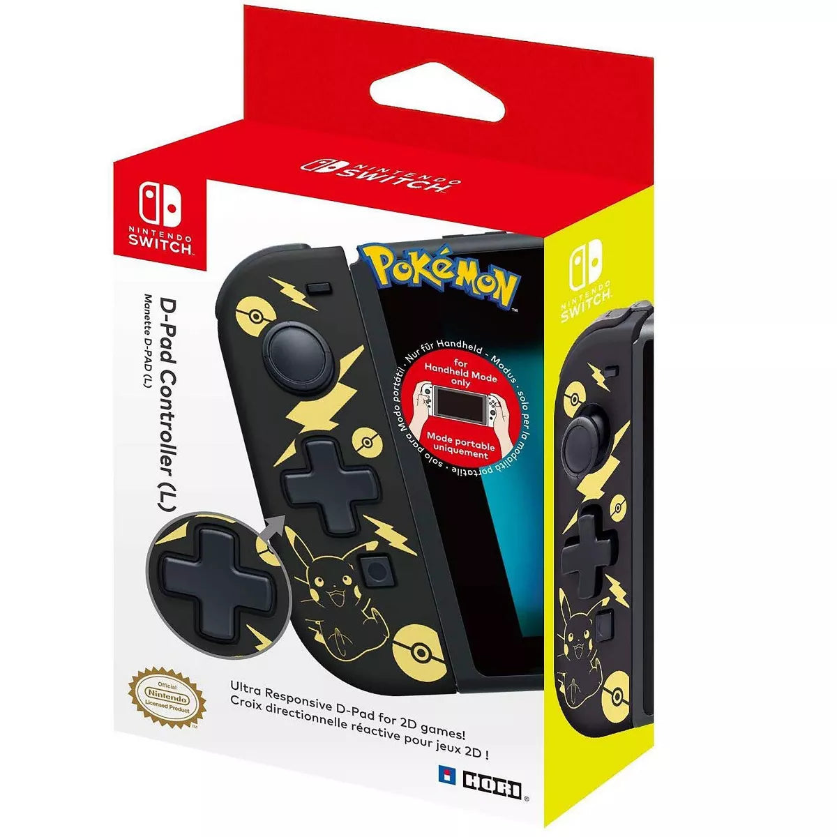 Hori D-Pad Controller (Left) for Nintendo Switch - Pokemon Pikachu - Image 5